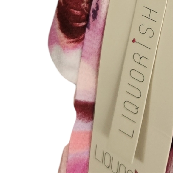 Liquorish ASOS Formal Satin Twist-Front Maxi Dress Pinks Cutout Slit Sz 8 NWT - Picture 11 of 16